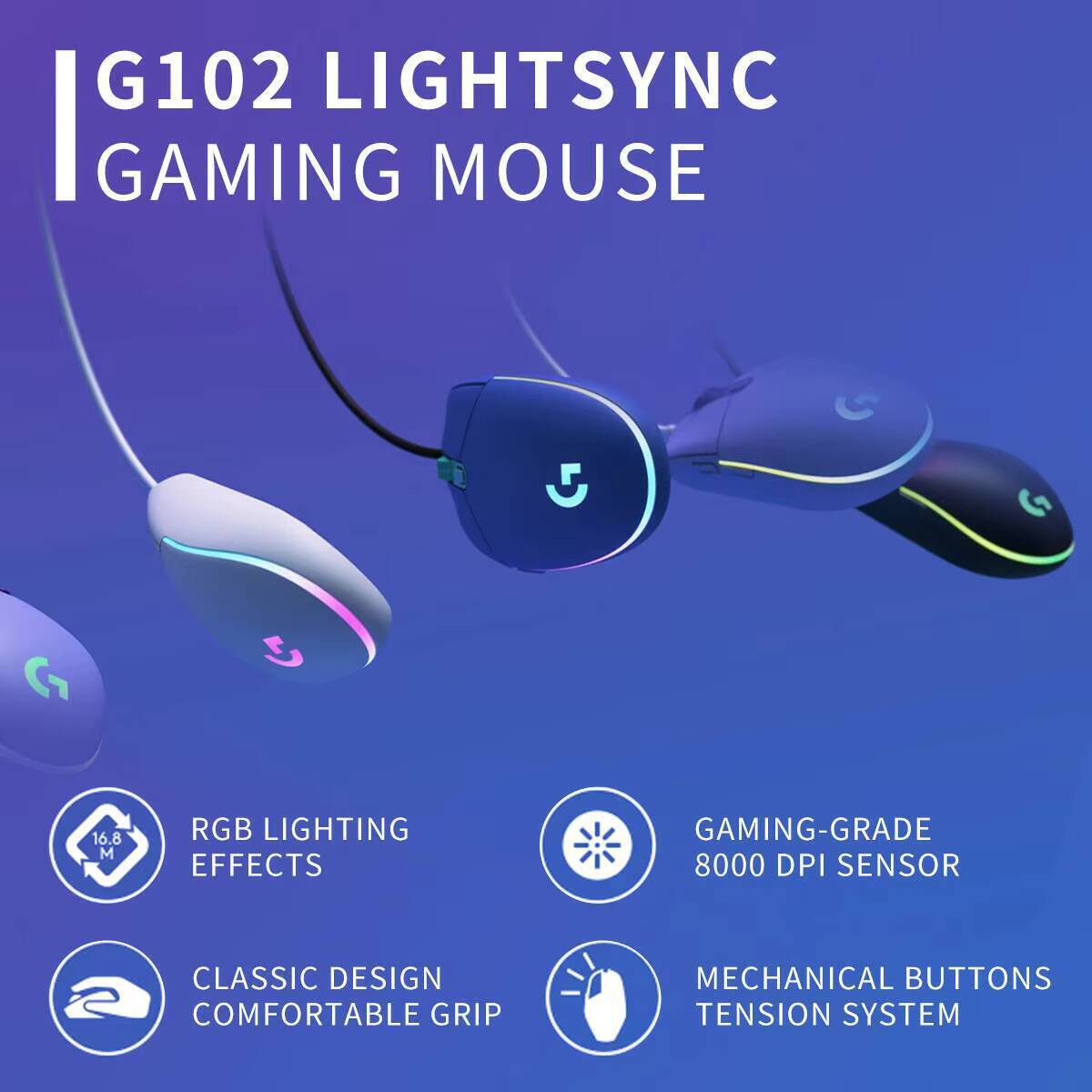 Mysz gamingowa Logitech G102,  – Esports Gaming Tournaments recenzja i cena